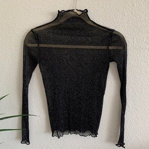 Sheer Sparkly Turtleneck